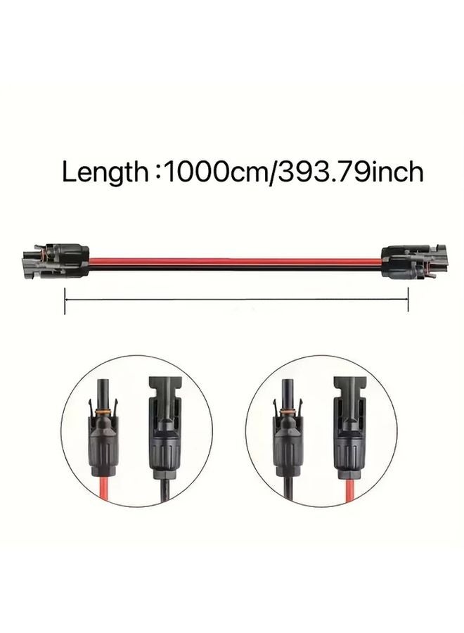 كابل تمديد MC4 14AWG 10 متر مجموعة توسيع الألواح الشمسية موصلات ذكر وأنثى - Image 2